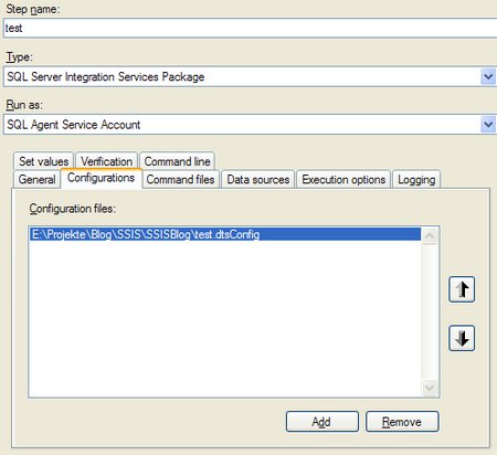Beispiel für die Verwendung einer Konfigurationsdatei im SQL Server Agent