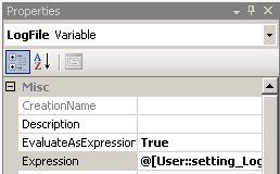 Variable LogFile - einige Properties