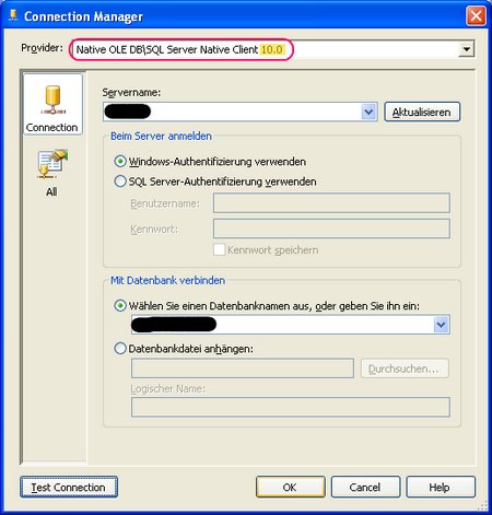 Verwendung des neuen Treibers von SQL 2008