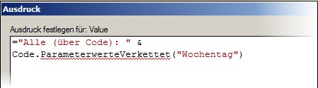 Ausdruck via Code