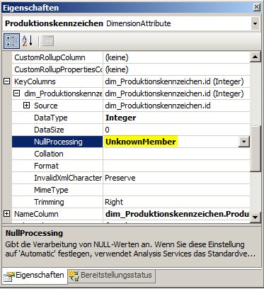 Null Processing bei der Key Coulmn eines Attributs